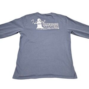 Vineyard Vines Long Sleeve Shirt M Football Graphic Slate Blue Cotton Coastal